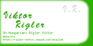 viktor rigler business card